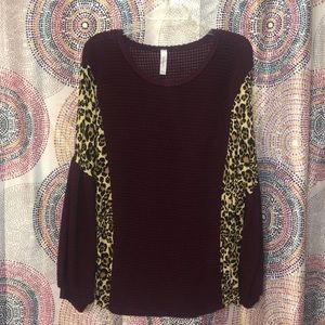 Leopard Waffle Top